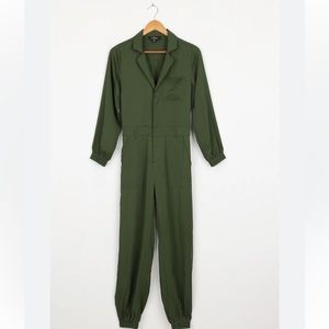Olive green jumpsuit, never worn.